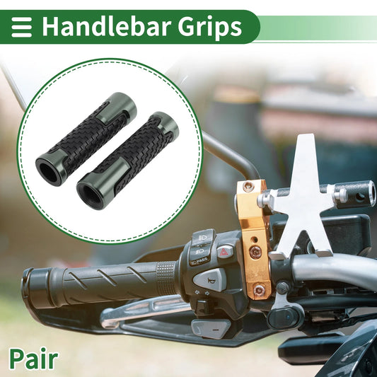 Grip Cover 0.87x0.94 Universal Motorcycle Hand Grips Non Slip Titanium Tone