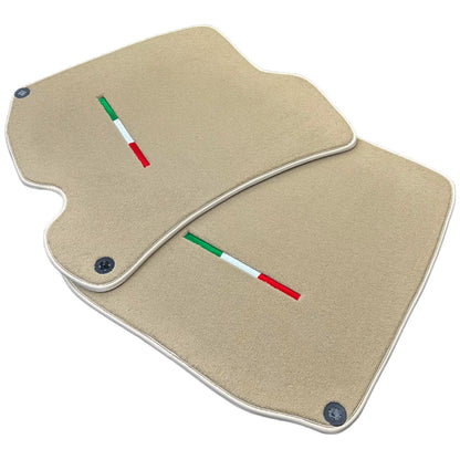Beige Floor Mats for Ferrari Roma (2021-2024) Italian Edition