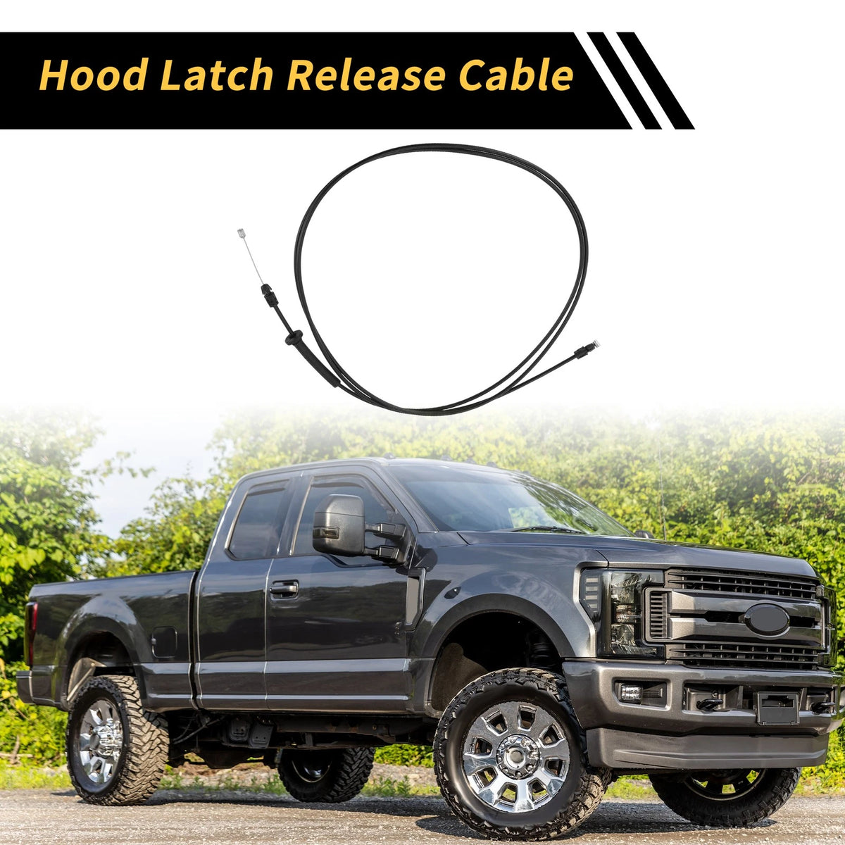 Hood Latch Release Cable for Ford F-150, F-250 (1997-2004)