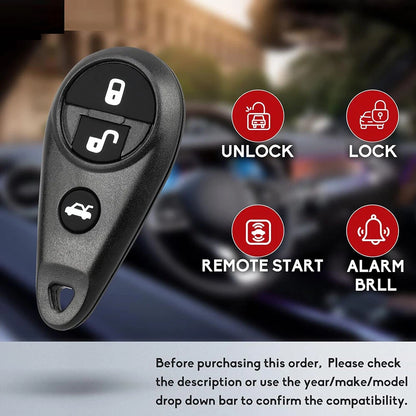 Keyless Entry Remote Key Fob for Subaru Forester, Impreza, Legacy (2008-2019)