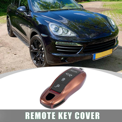 Car Remote Key Cover Key Fob Case Shell Brown for Porsche Cayenne Panamera