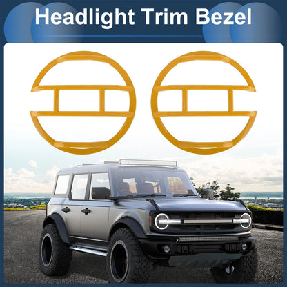 Headlight Trim Bezels for Ford Bronco (2021-2023) - 2 x Front Left & Right