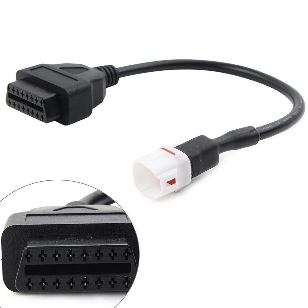 4 Pin to OBD2 Diagnostic Tool Code Reader Adapter Cable for Yamaha Motorcycle