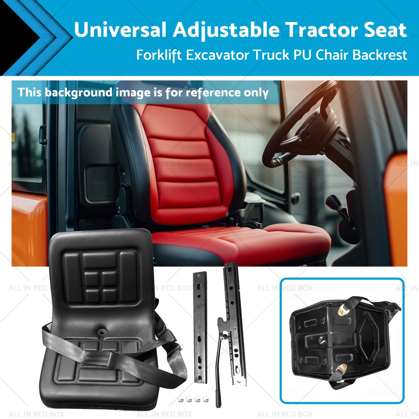 Adjustable PU Tractor Seat for Universal Forklift Excavator Truck
