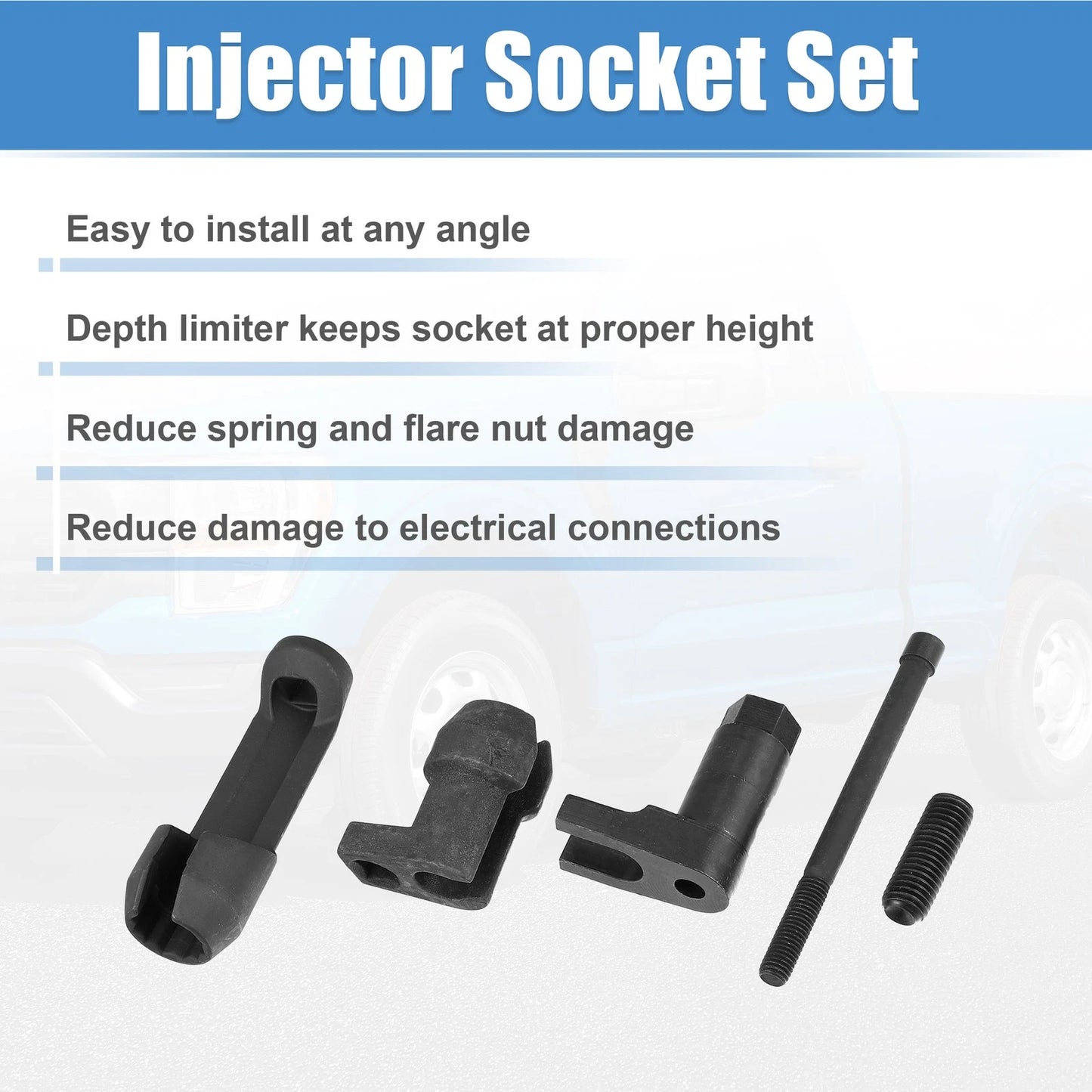 Fuel Injector Socket Set & Removal Tool for Ford Powerstroke 6.7L