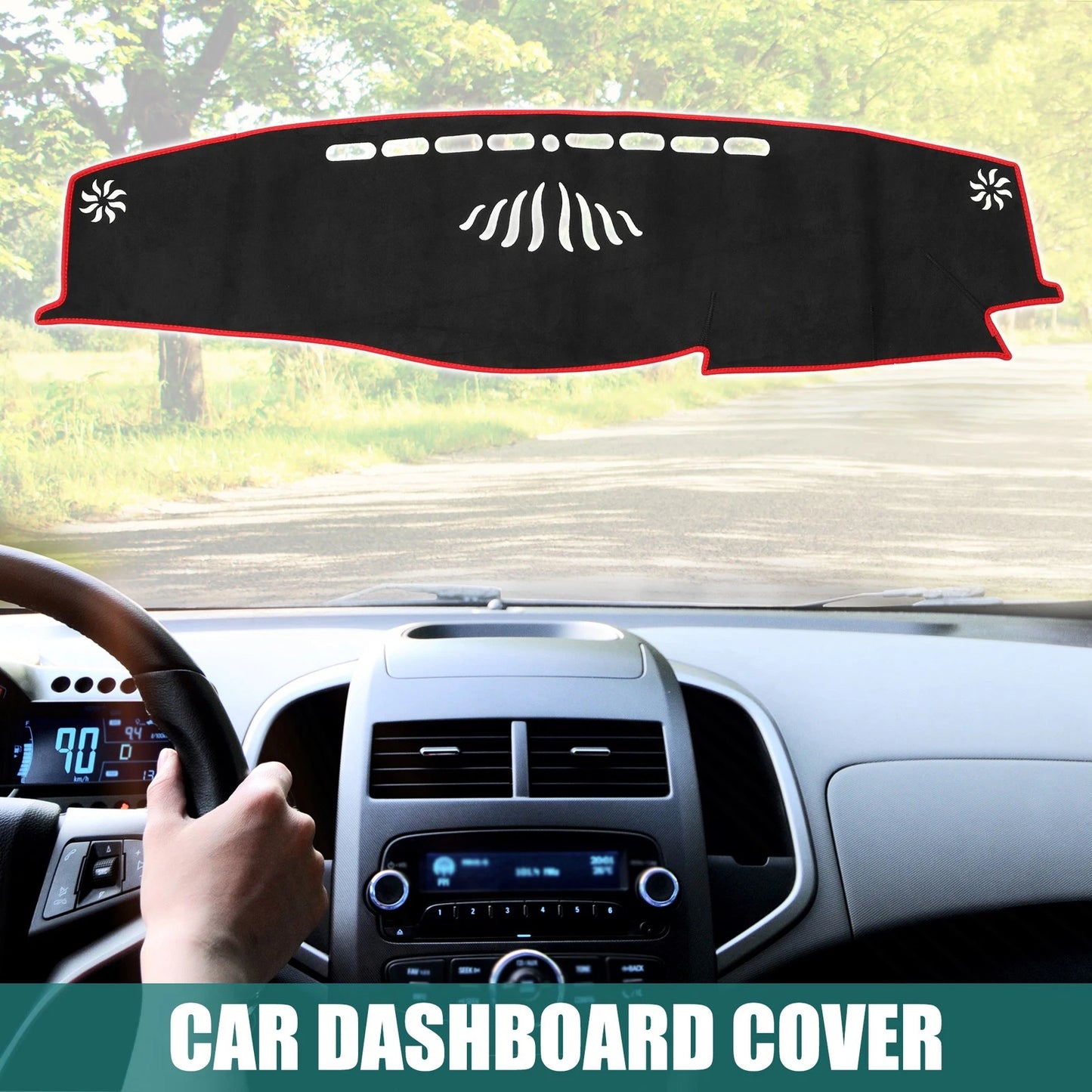 Dashboard Cover Suede Silicone for Toyota Crown (2012–2018)
