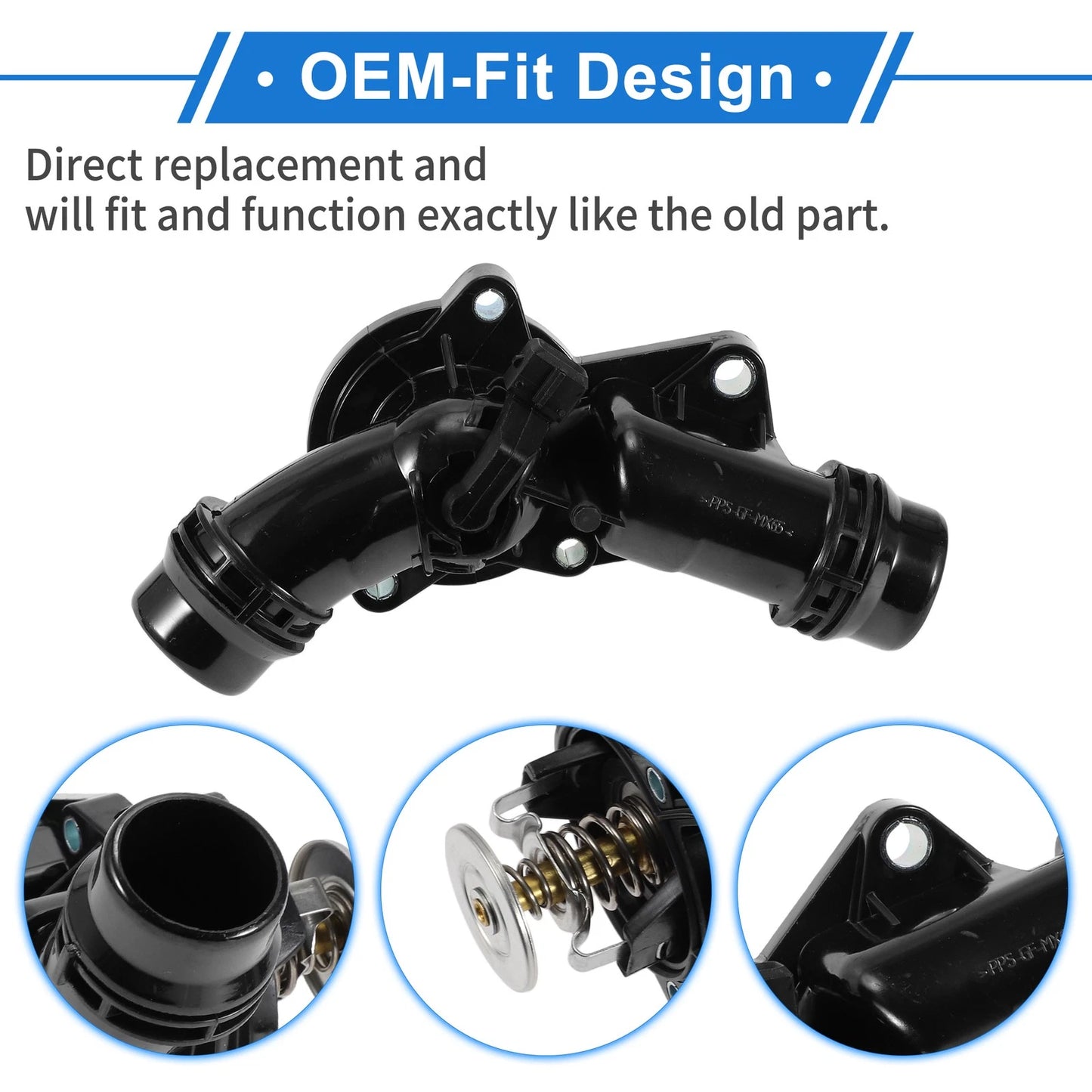 Thermostat Housing Assembly for BMW E46 323i 325i 328i 330i 525i (2000-2006)