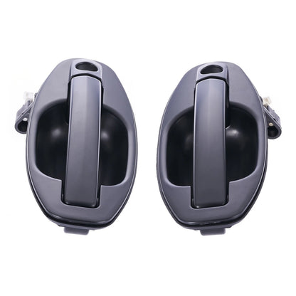 2 x Front Outer Door Handles Black for Hyundai Santa Fe (2000-2005)