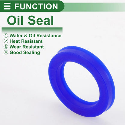 Oil Seal 35x50x8mm TPU High Pressure Blue 5 Pcs