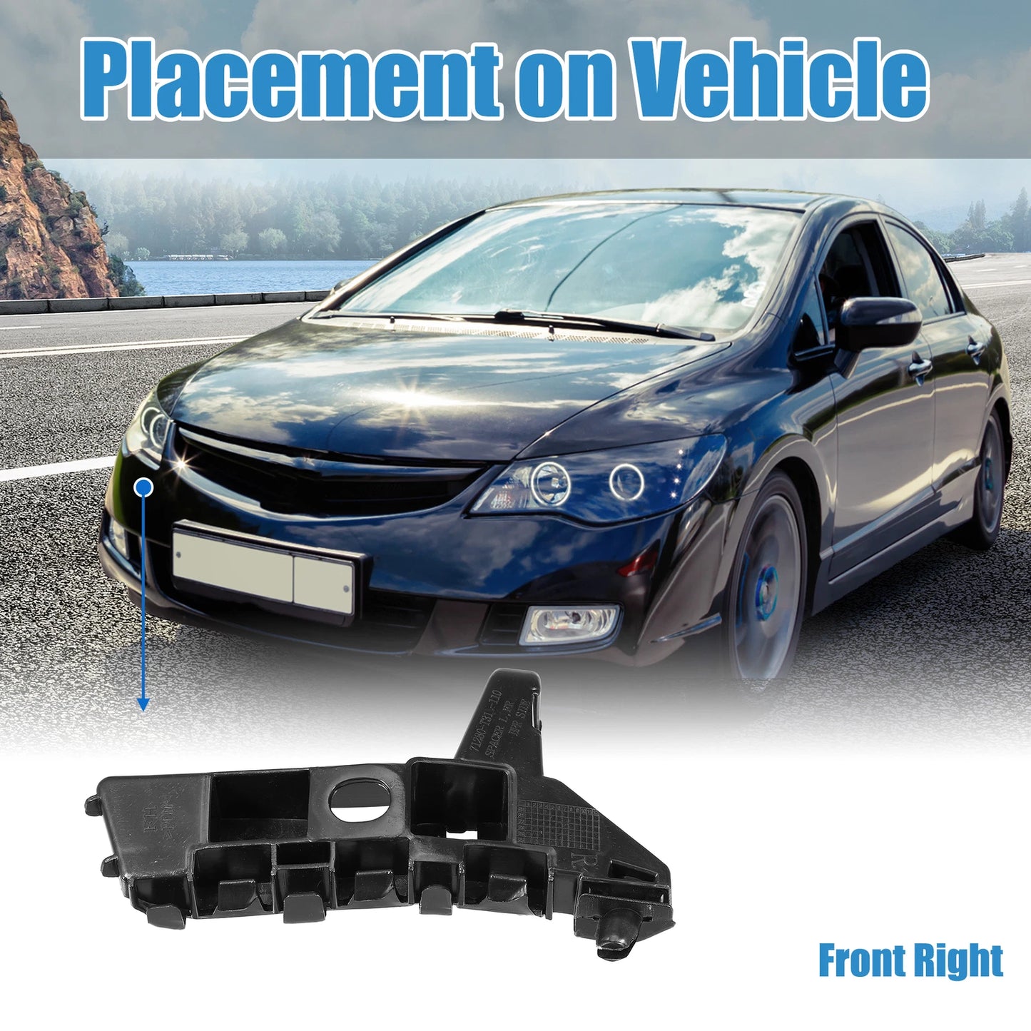 Right Side Front Bumper Bracket for Honda Civic (2022-2023)