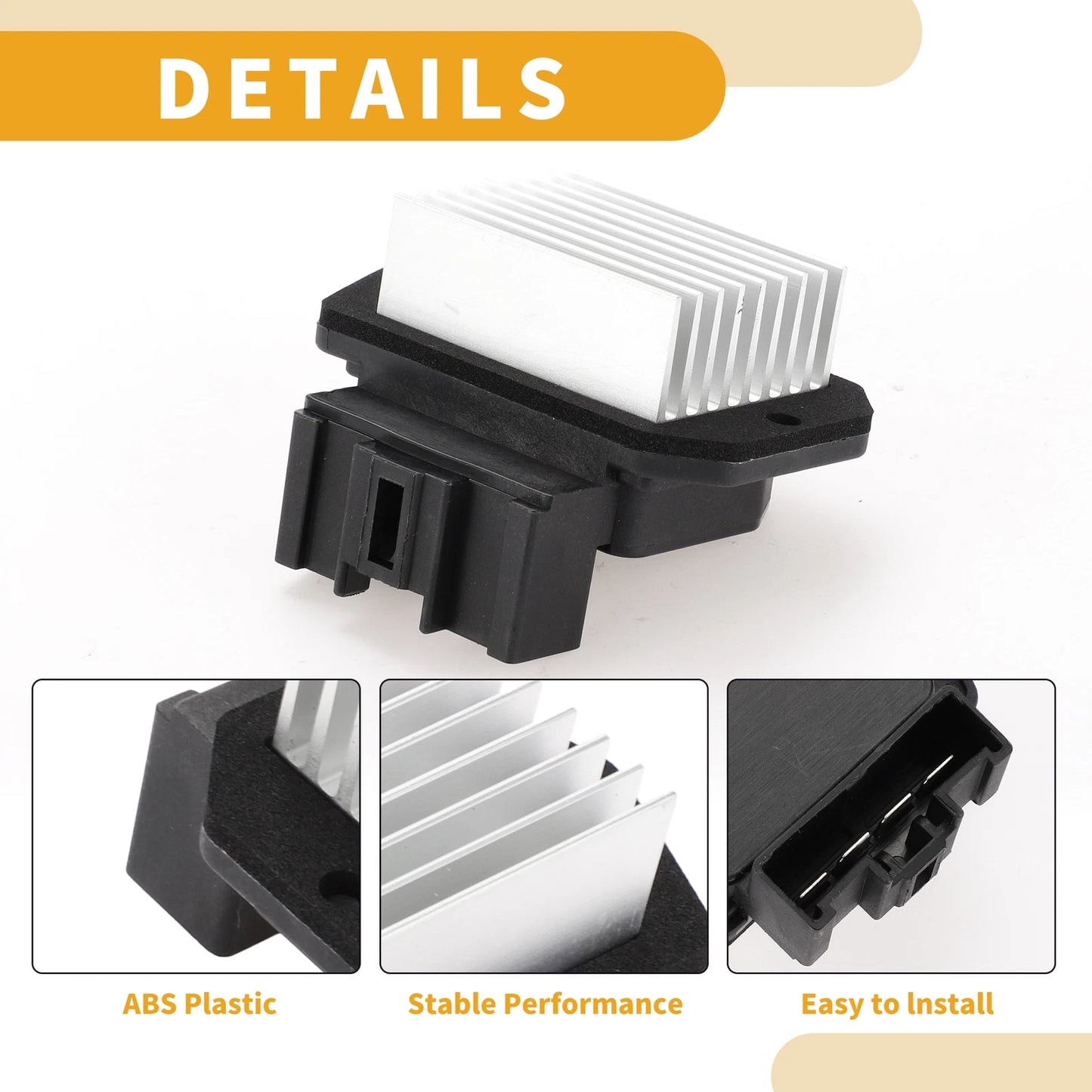 HVAC Blower Motor Resistor for Toyota Prius (2001-2003) - Black 1 x Unit