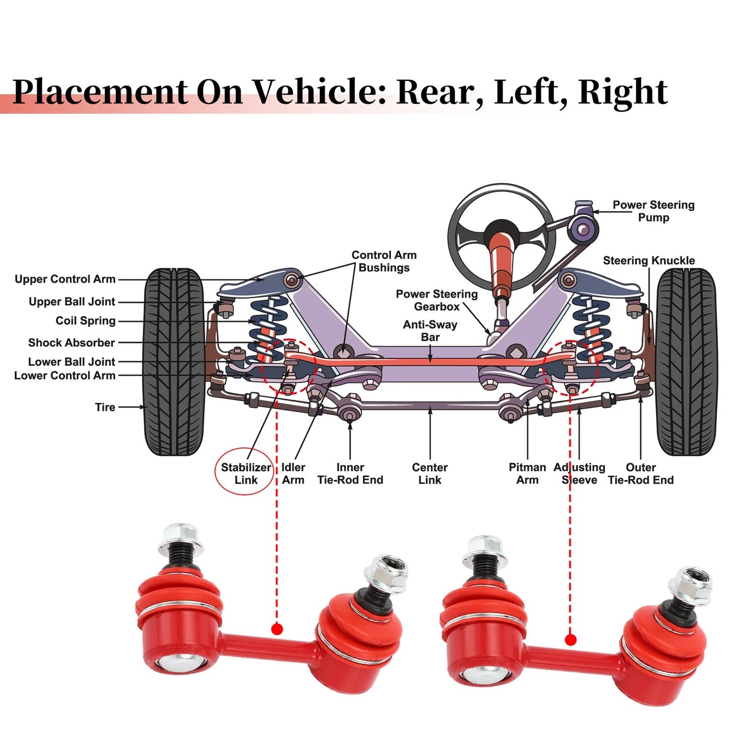 Rear Sway Bar Links for Honda Civic (2006-2015)