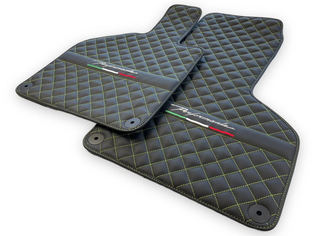 Floor Mats for Lamborghini Huracan Performante (2014-2023) - Green Sewing