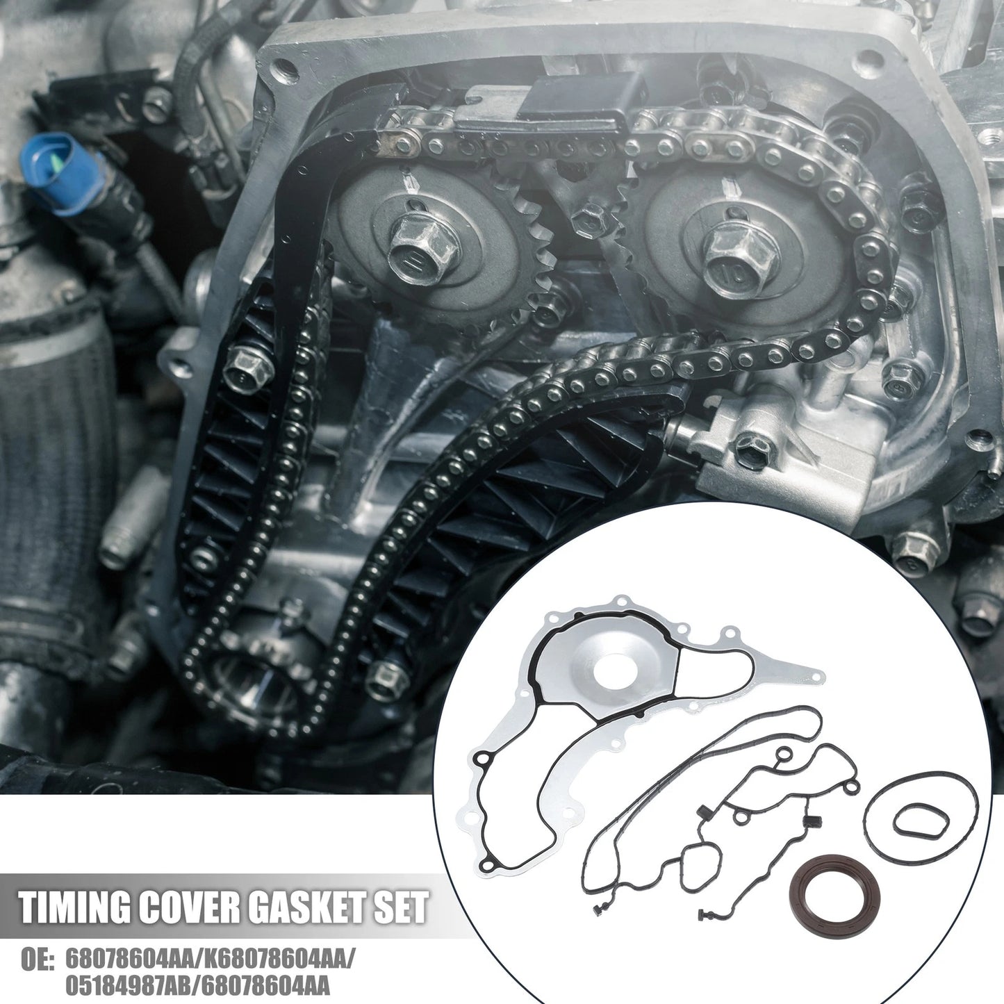 Set Timing Cover Gasket for Chrysler Dodge RAM 1500