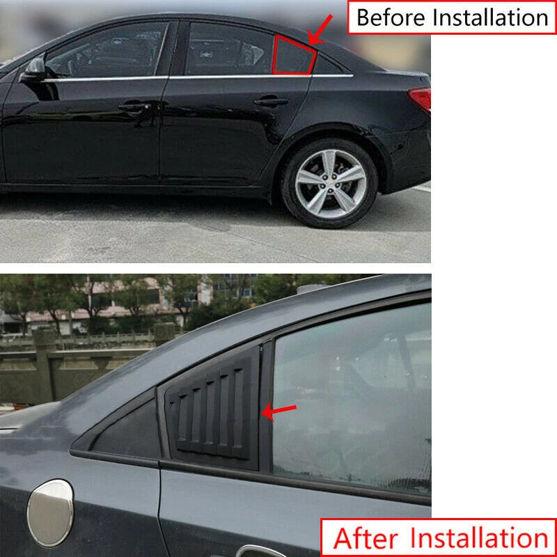 Matte Black Side Vent Scoop Louver Trim for Chevy Cruze Limited (2010–2015)
