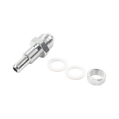 8AN Male Flare Bulkhead to 3/8" Hose Barb Fuel Tank Fitting for Universal (N/A)