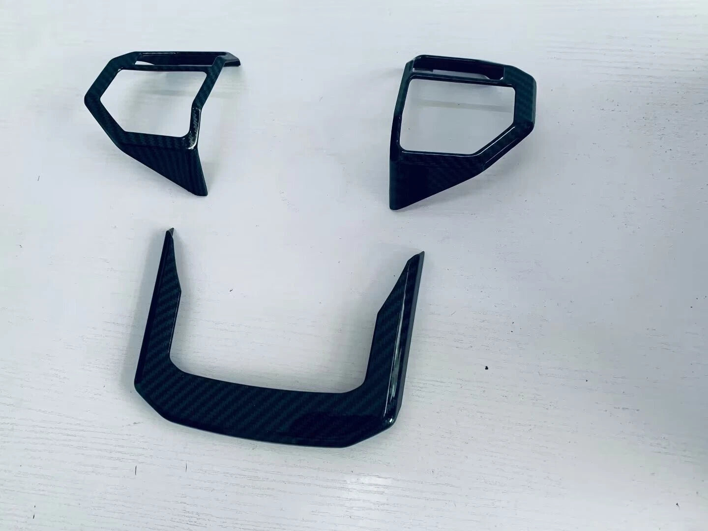 Carbon Fiber Style 3 x Steering Wheel Cover Trim for Toyota Prado LC250 (2024-2025)