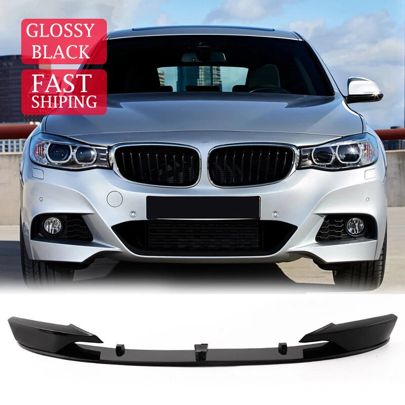 Front Spoiler Lip Bumper Splitter for 2014-2019 BMW F34 335i 328i Glossy Black