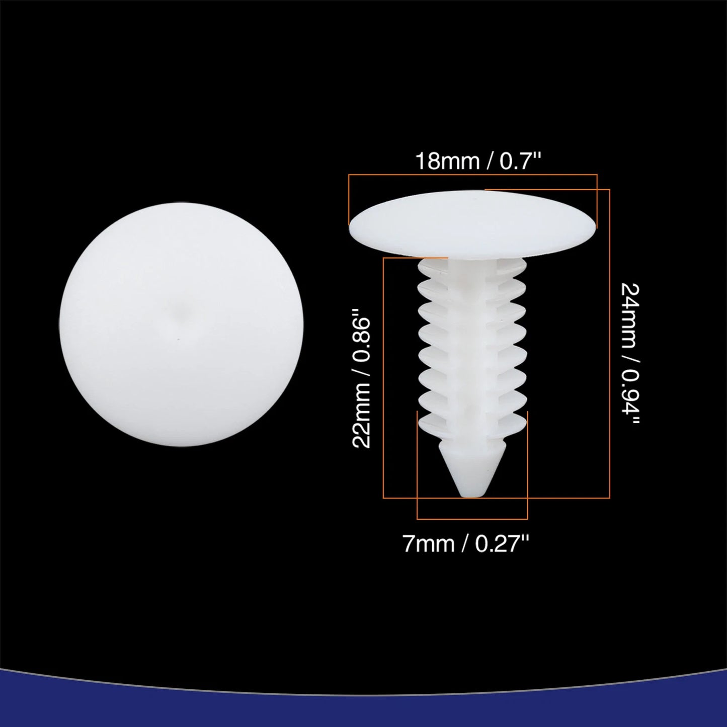 40 x Plastic Bolt Rivets Fasteners for Ford Door Trim Panel Clips