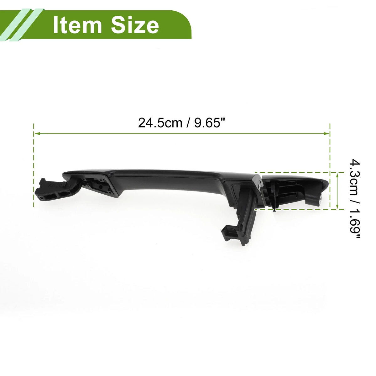 Black Rear Left Exterior Door Handle for Hyundai Kia Picanto (2011-2016)