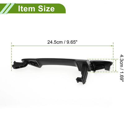 Black Rear Left Exterior Door Handle for Hyundai Kia Picanto (2011-2016)