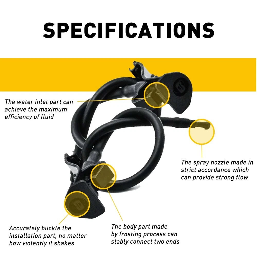 2 x Windshield Wiper Washer Nozzle Sprayer Jets for Ford Explorer (2011–2017)