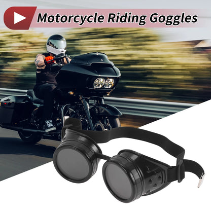 1 Pc Goggles Motorcycle Riding Black Lens Black Frame Glass ABS
