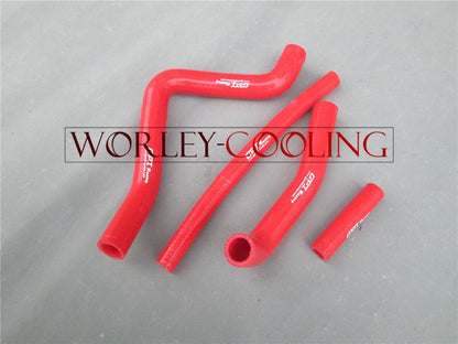 Silicone Radiator Hose Kit for Kawasaki KX125 (1994-2002) 2 x RED