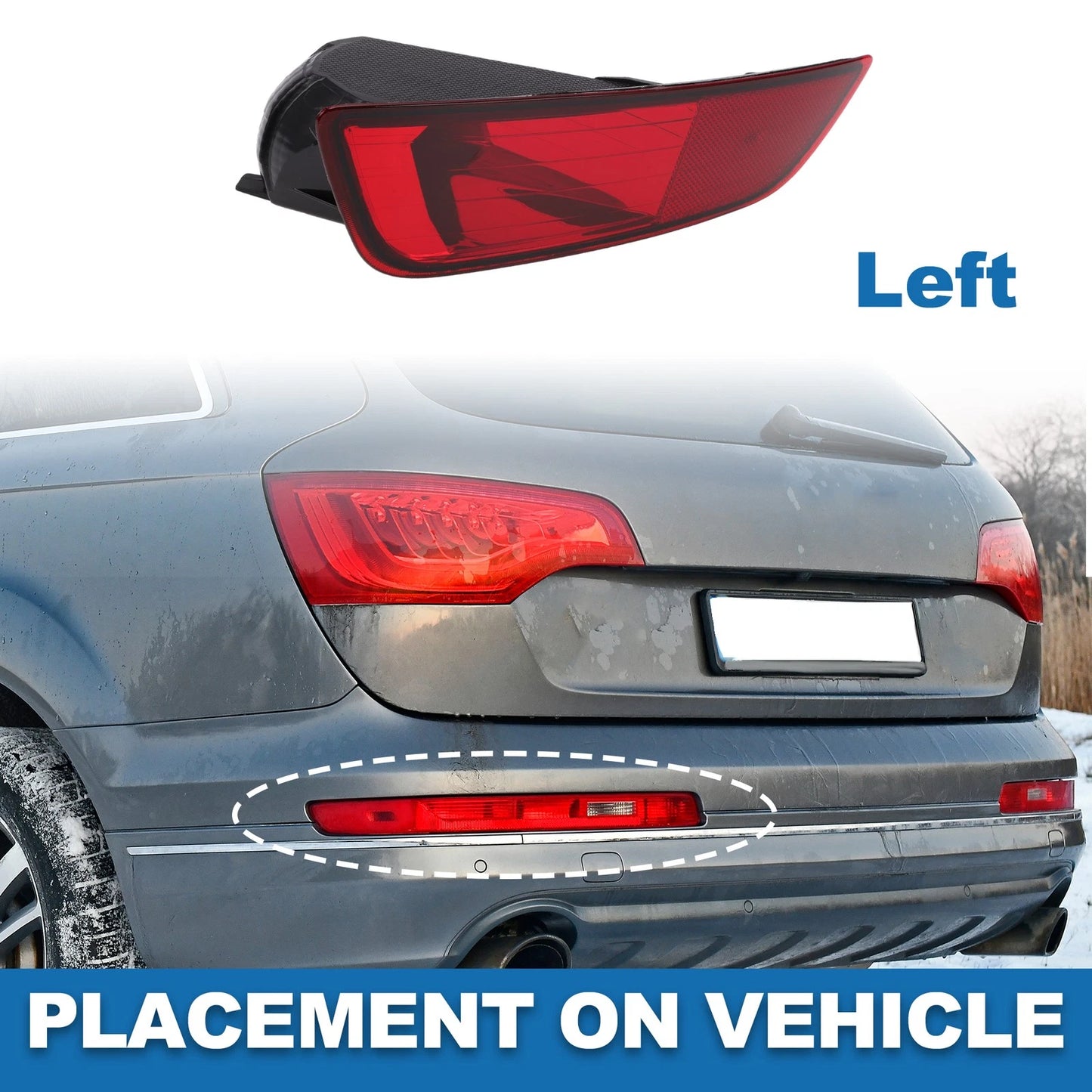 Left Rear Bumper Tail Light Shell for Volvo XC60 (2008-2013)