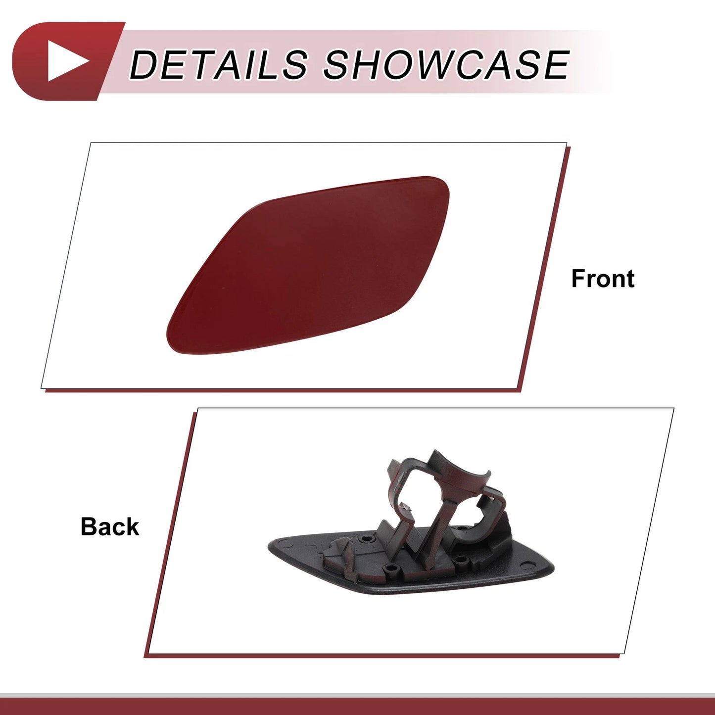 Bumper Trim Nozzle Cover Dark Red for BMW Z4 (2009-2016)