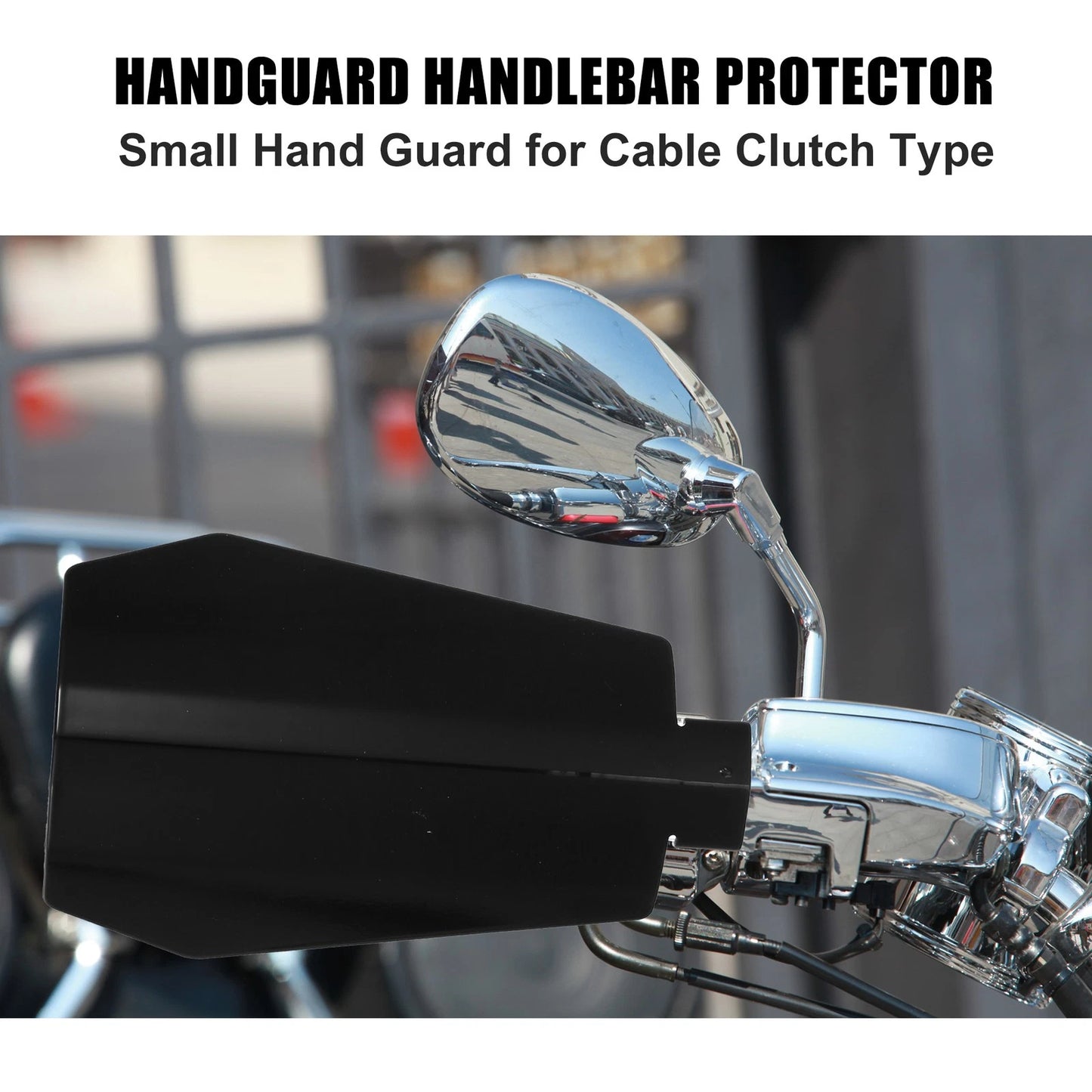 Pair Small Coffin-Cut Black Hand Guard for Harley Sportster Bagger