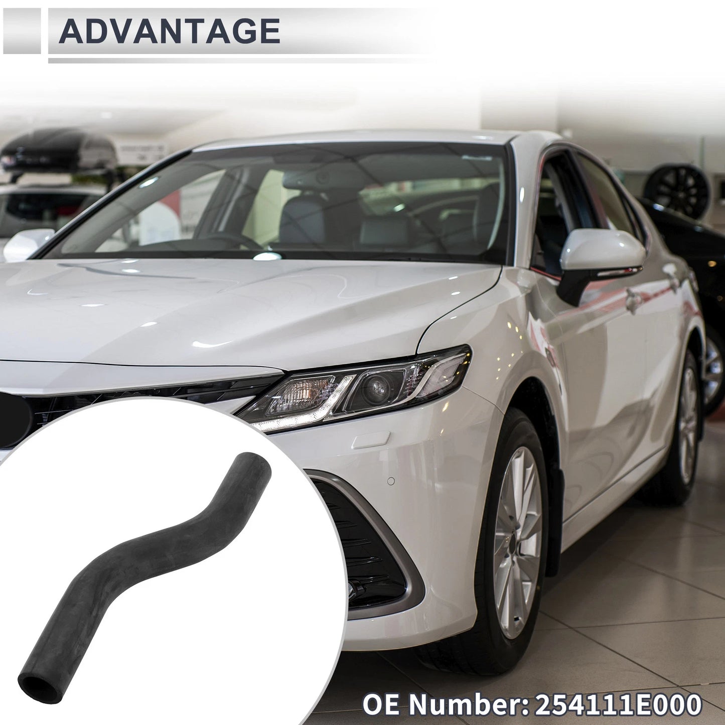 Radiator Hose Rubber Black for Toyota Camry (2002-2006) 1 Pcs