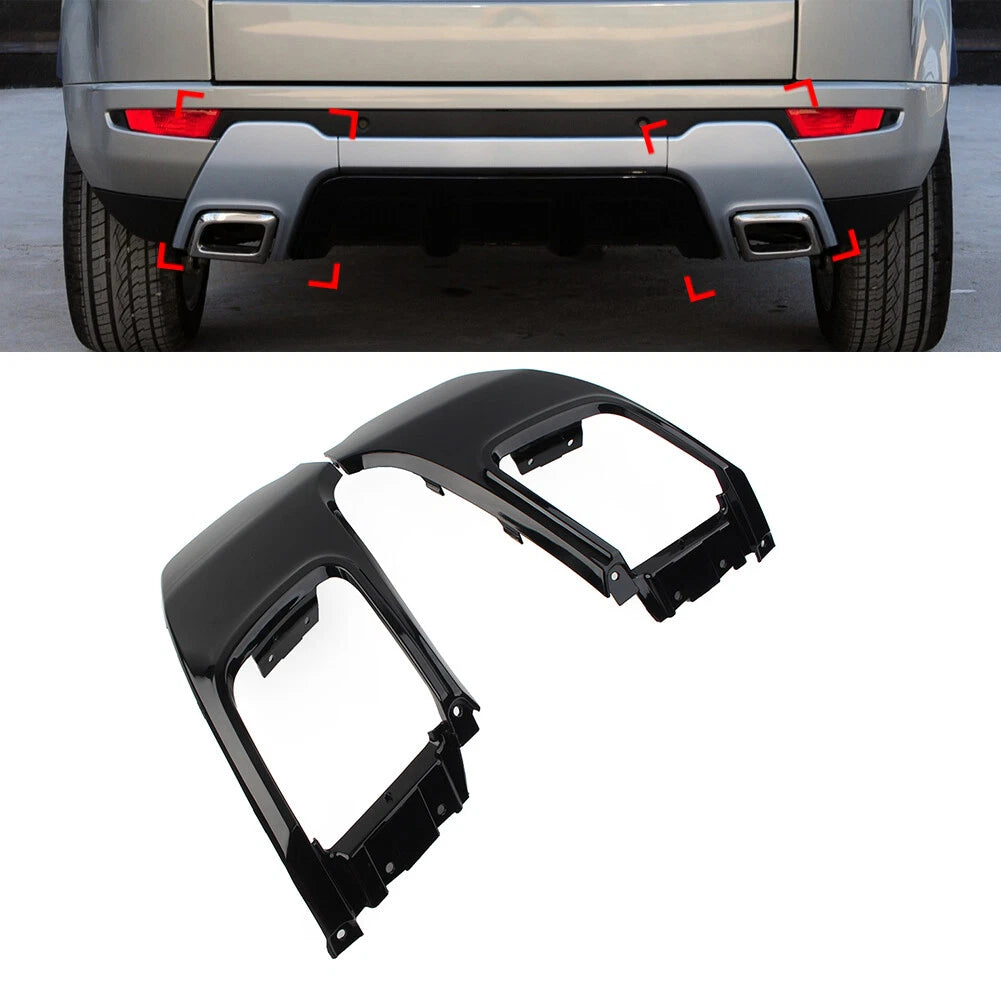 Rear Bumper Tail Exhaust Pipe Trim for Land Rover Range Rover Evoque (10-18)