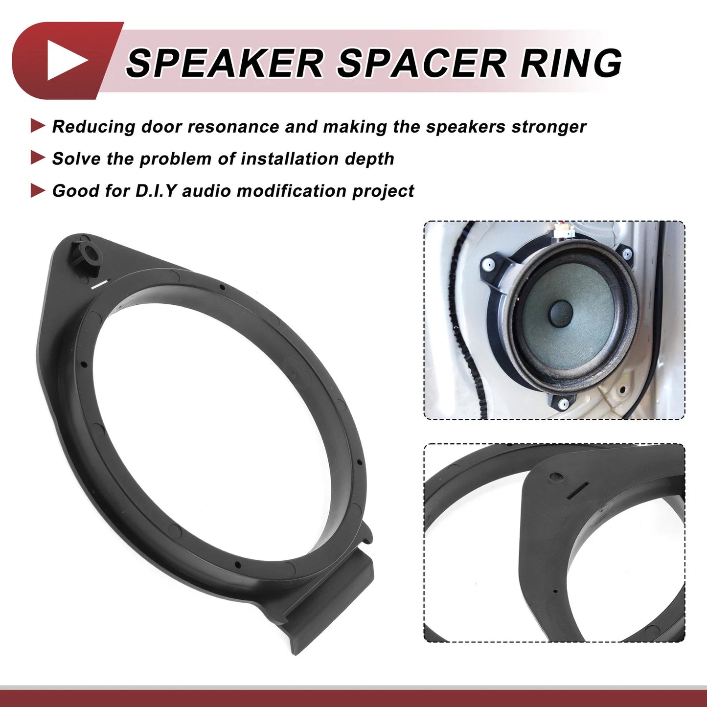 Speaker Spacer Ring Adaptor 6.5" ABS  for Chevrolet Avalanche (2007-2020)