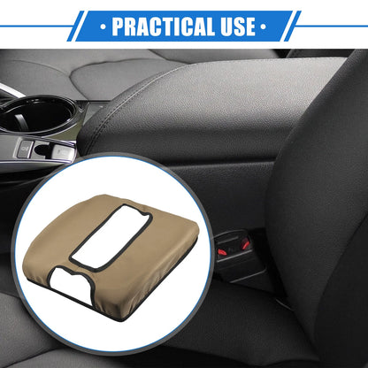Armrest Protector Cover Pad Replacement for GMC Sierra Deep Brown (2014-2017)