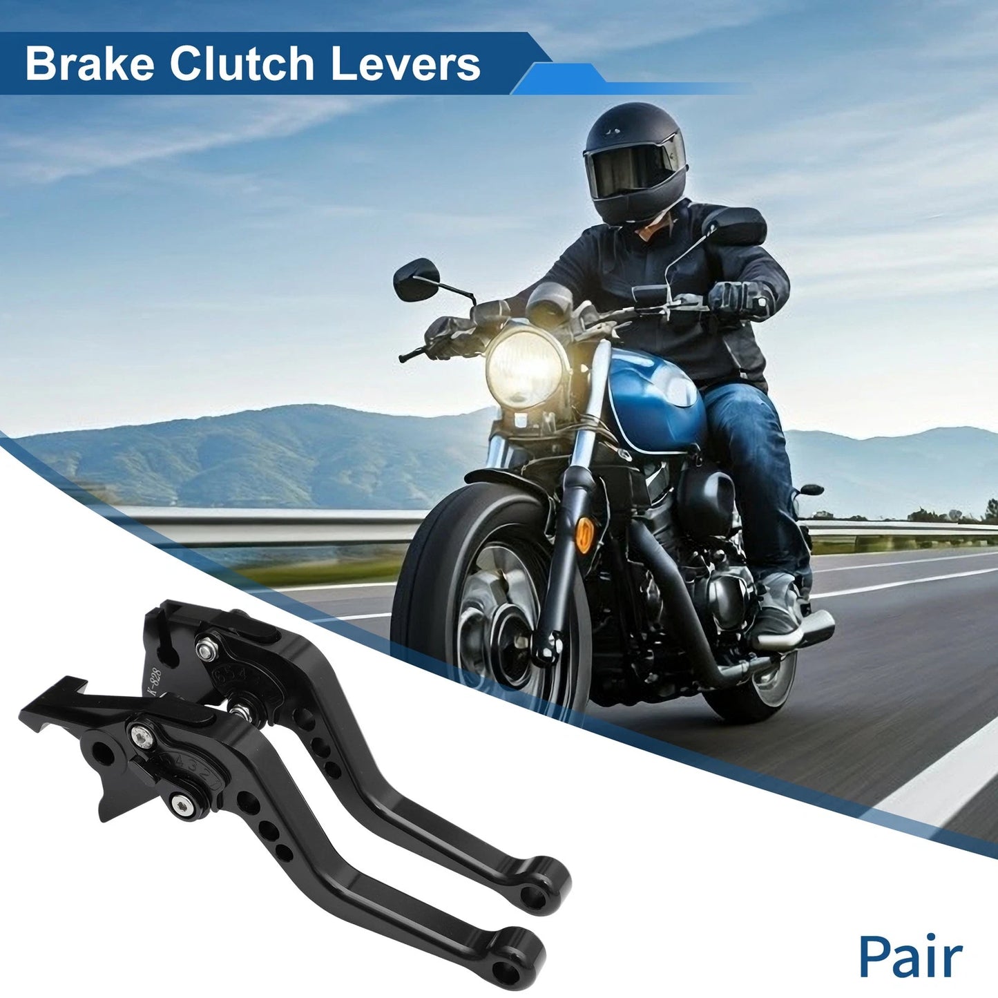 Adjustable Short Brake Clutch Lever 1 Pair for Kawasaki ZX-9R (2000–2003)
