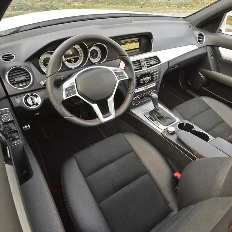 Chrome Steering Wheel Cover Trim for Mercedes W176 W204 W212 (2012-2014)
