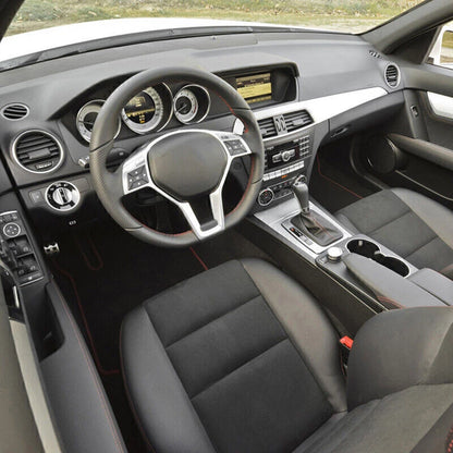 Chrome Steering Wheel Cover Trim for Mercedes W176 W204 W212 (2012-2014)