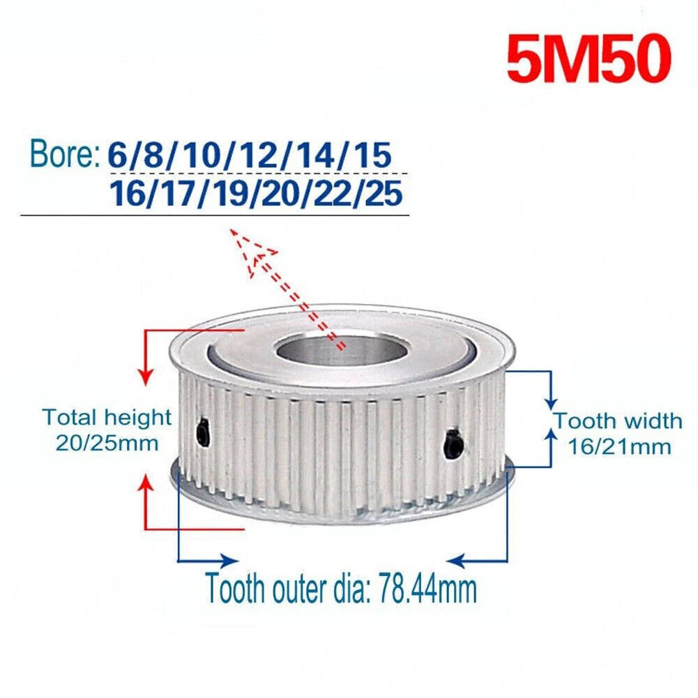 Timing Pulley for 15/20mm Width Belt - 5M 12T-60T Synchronous Wheel