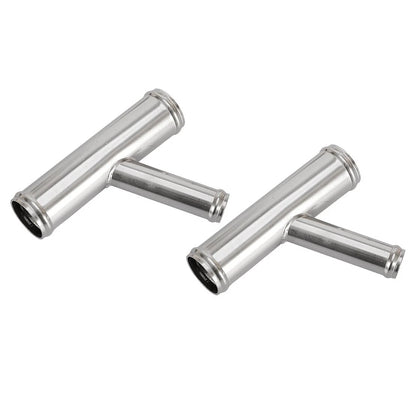 2 x Stainless Steel 3 Way Y Heater Hose Connector for Universal Applications