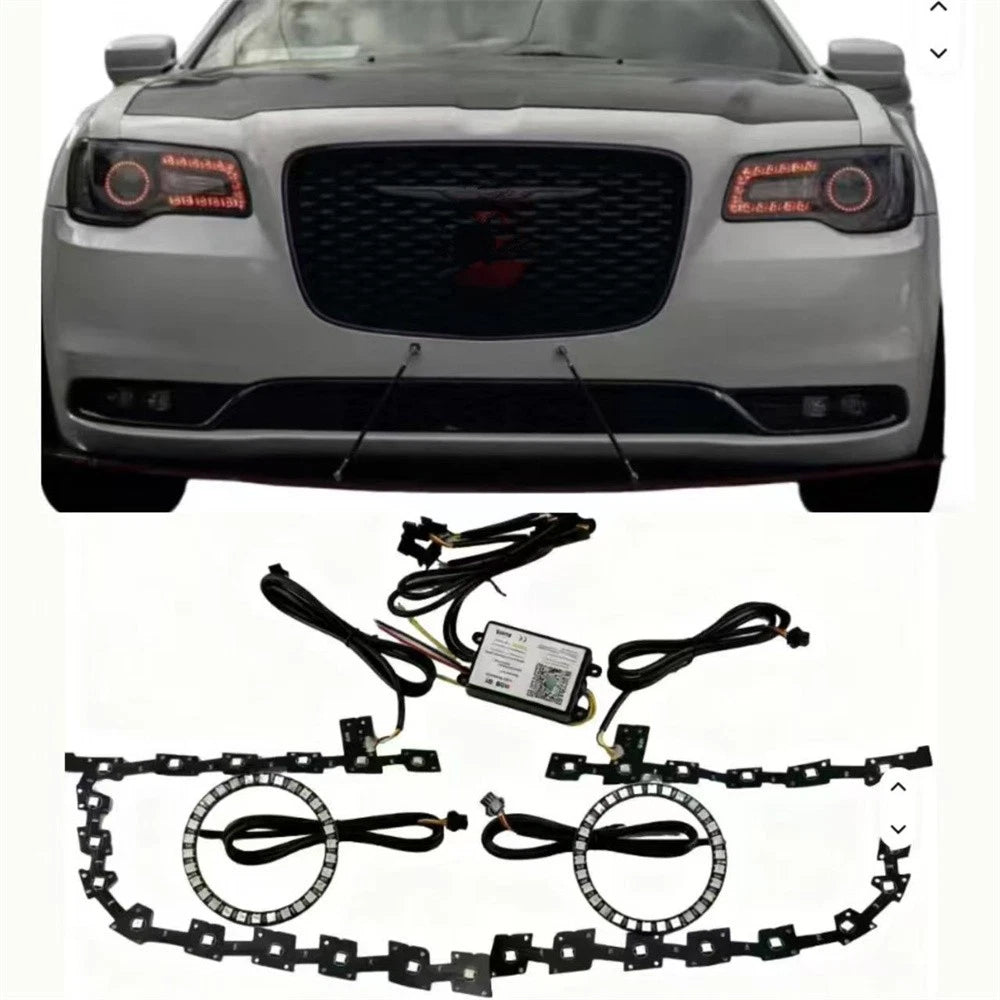Multicolor LED DRL Boards with Halo Rings for Chrysler 300C (2011-2020)