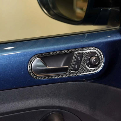 Carbon Fiber Interior Door Handle Cover Panel Trim Fit For VW Beetle 2012-2019