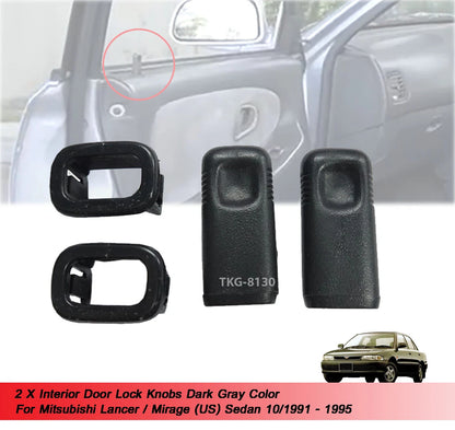 2 x Door Lock Knobs for Mitsubishi Lancer (1991-1995)