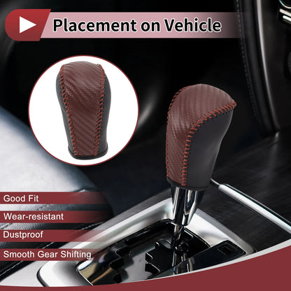 Brown Faux Leather Gear Shift Knob Cover for Subaru Forester (2006-2012)
