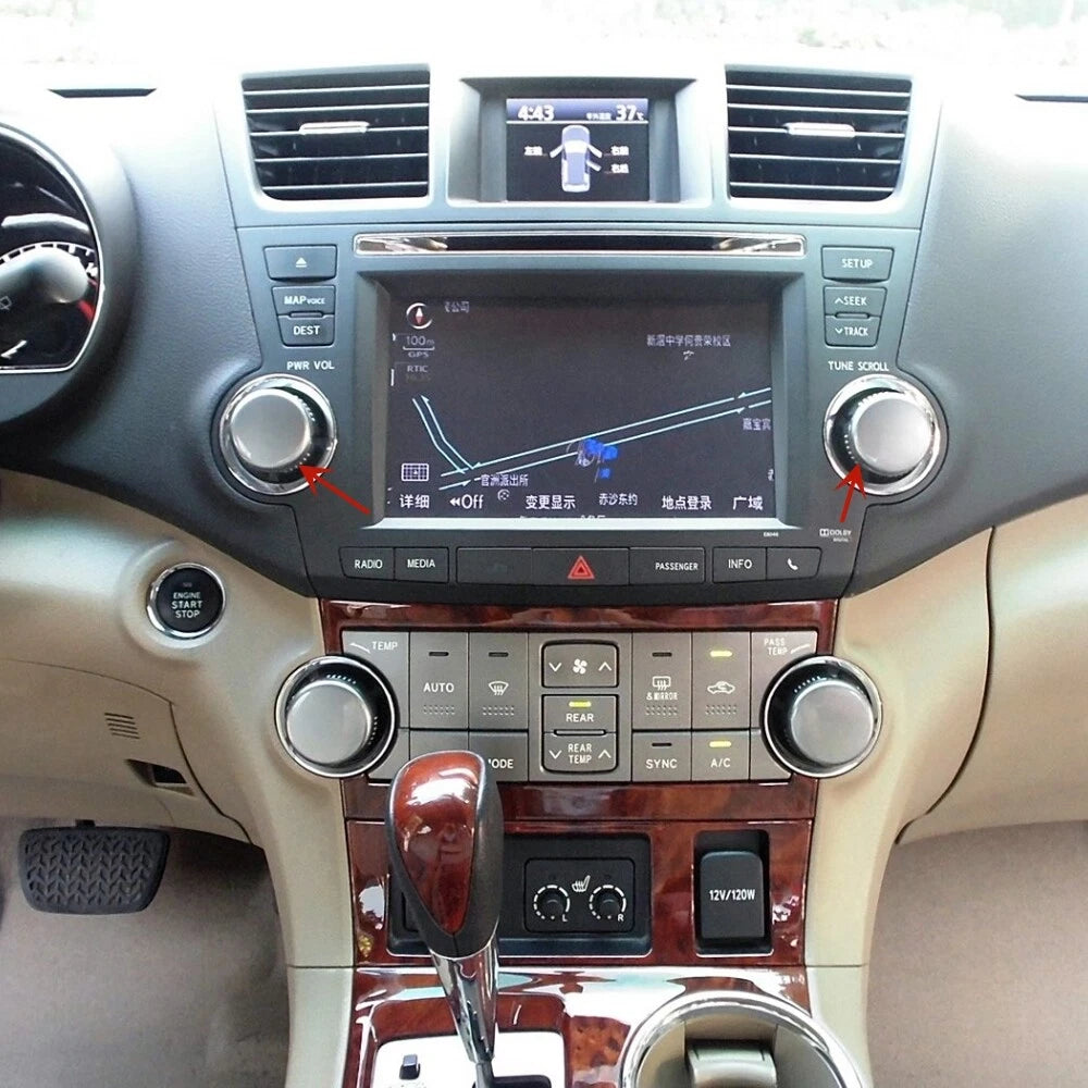 Right Center Console Volume Knob Switch for Toyota Highlander (2009–2013)