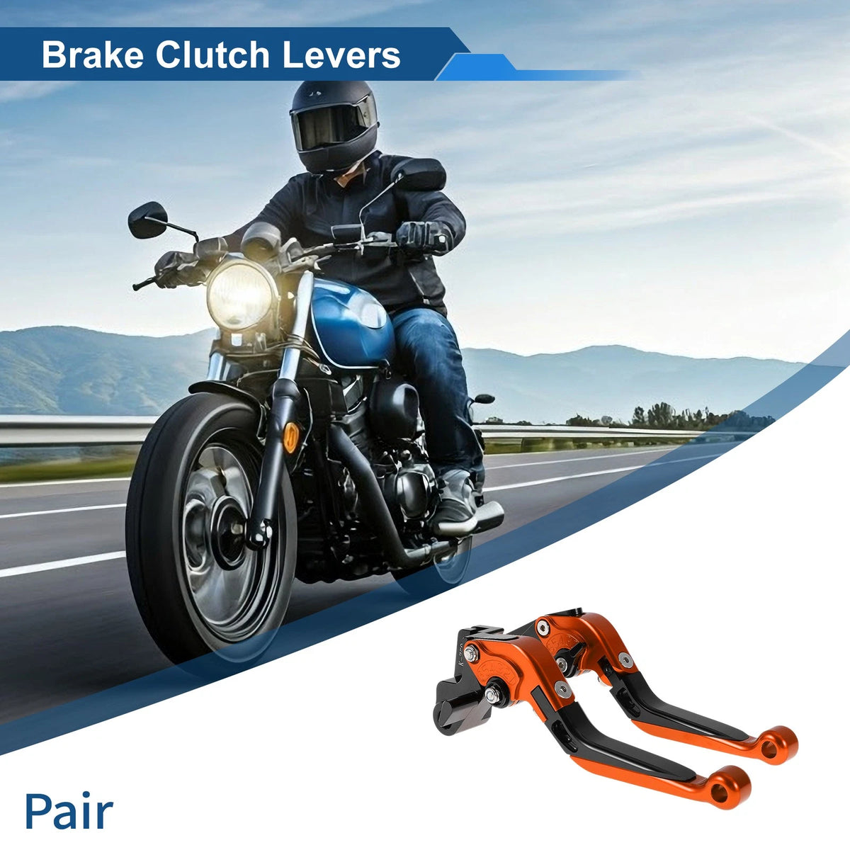 Lever / Adjustable Short Long / Brake Clutch Lever for Kawasaki ER-5 (04–05)