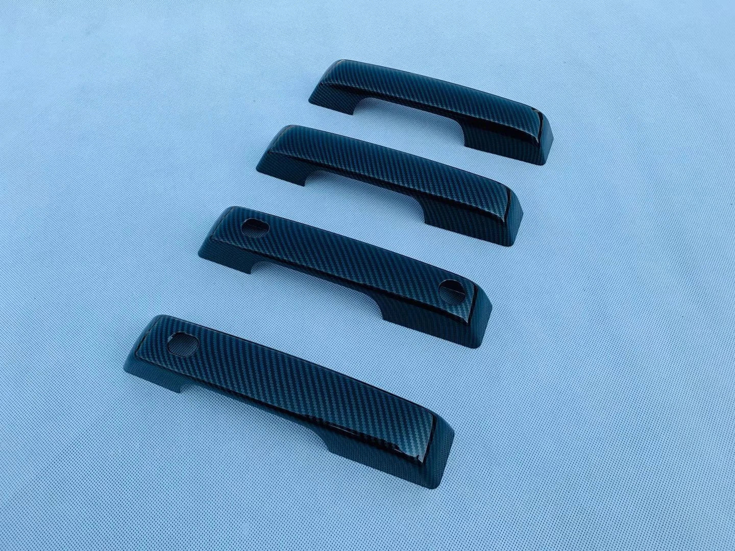 ABS Carbon Fiber Door Handle Lid Frame Cover Trim for 2021-2023 Ford F150 4x