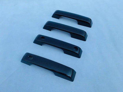 ABS Carbon Fiber Door Handle Lid Frame Cover Trim for 2021-2023 Ford F150 4x