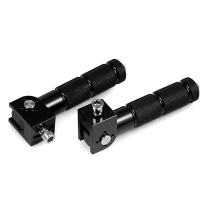 CNC Folding Rear Foot Pegs for Universal Motorcycle Bike Black  pcs
