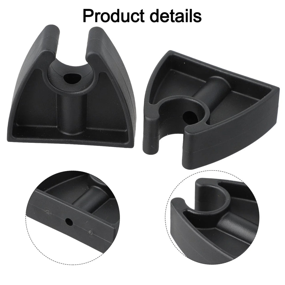 2pcs Boat Pole Clips for Securing Marine Lights & Equipment Stability